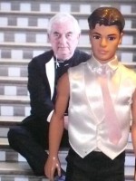 Ken et Daniel Buren au Palais Royal à Paris lundi dernier