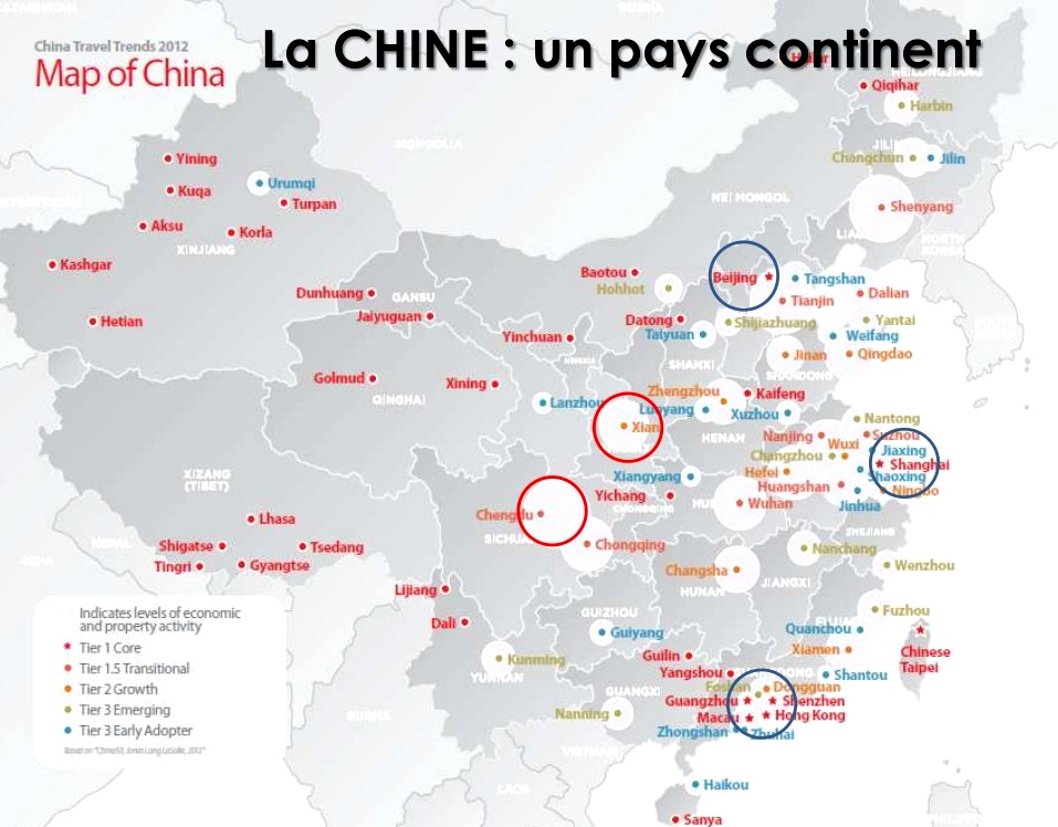 chine carte touristique