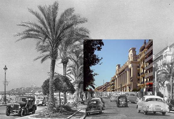 Avant/après, la Promenade des Anglais(Nice)