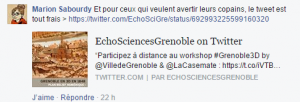 EchoSciences Grenoble Twitter